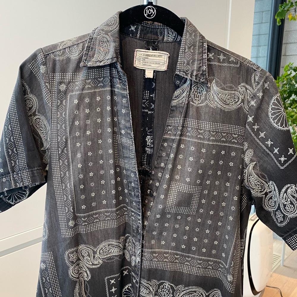Current/Elliott Multi Pattern Button Down Dress - Picture 3 of 4